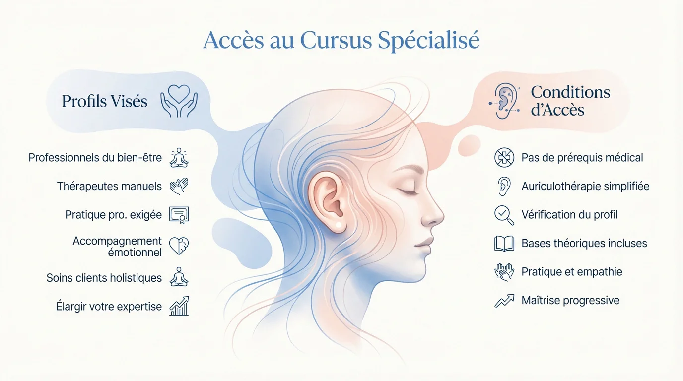 Practitioner in training for auricular emotional reset for wellness professionals